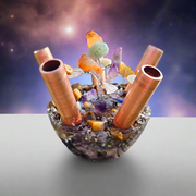 5 Pipe Tree Of Life Cloudbuster Orgonite Gemstone Crystal Towerbuster