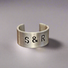 Personalised Ring Pewter Jewellery Girlfriend Boyfriend Unisex Anniversary Gift