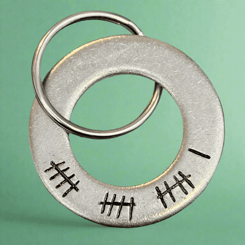 Tally Mark 16 Years 16th Anniversary Gifts For Men Her Personalised Gift Husband Wife Keychain