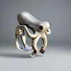 Silver Octopus Ring Adjustable To Fit All Sizes Cosplay Jewellery Kraken