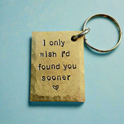 I Only Wish I'd Found You Sooner Brass 21st Wedding Anniversary Gifts Love Keychain Boyfriend Girlfriend