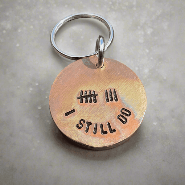 Keyring I still do 8th Anniversary Gifts Husband Wife Keychain bronze 8 years
