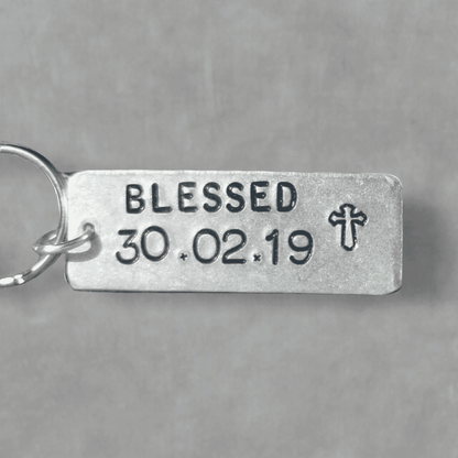 Blessed Personalised Baptism Gifts for Adults Keychain Christening