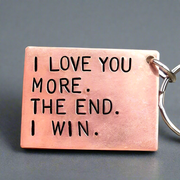 I Love You More The End I Win 8th Bronze Wedding Anniversary Keyring Keychain Personalised Gifts