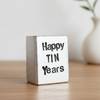 Happy Tin Years Personalised Miniature 10th Wedding Anniversary Card