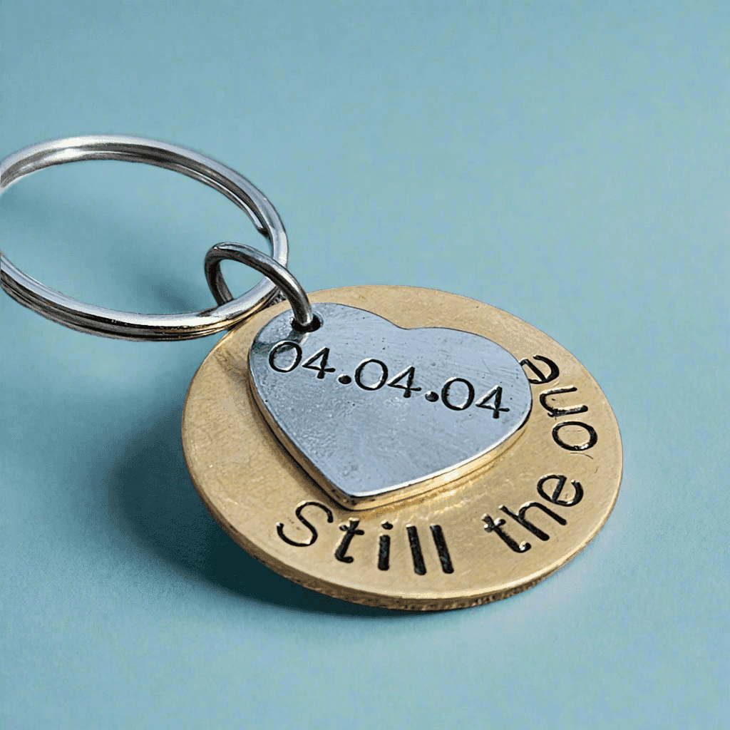 Still The One Keyring Husband Wife Gifts Anniversary Boyfriend Girlfriend Personalised Brass Keychain