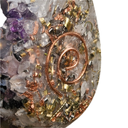Wall Hanging Orgonite Egg Ovo Shield 5g Cloudbuster EMF Amethyst Selenite Shungite