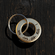 21st Wedding Anniversary Tally Mark 21 Keyring Gifts Brass Keychain