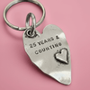 25 Years And Counting 25th Wedding Anniversary Keychain Husband Wife Anniversary Gift