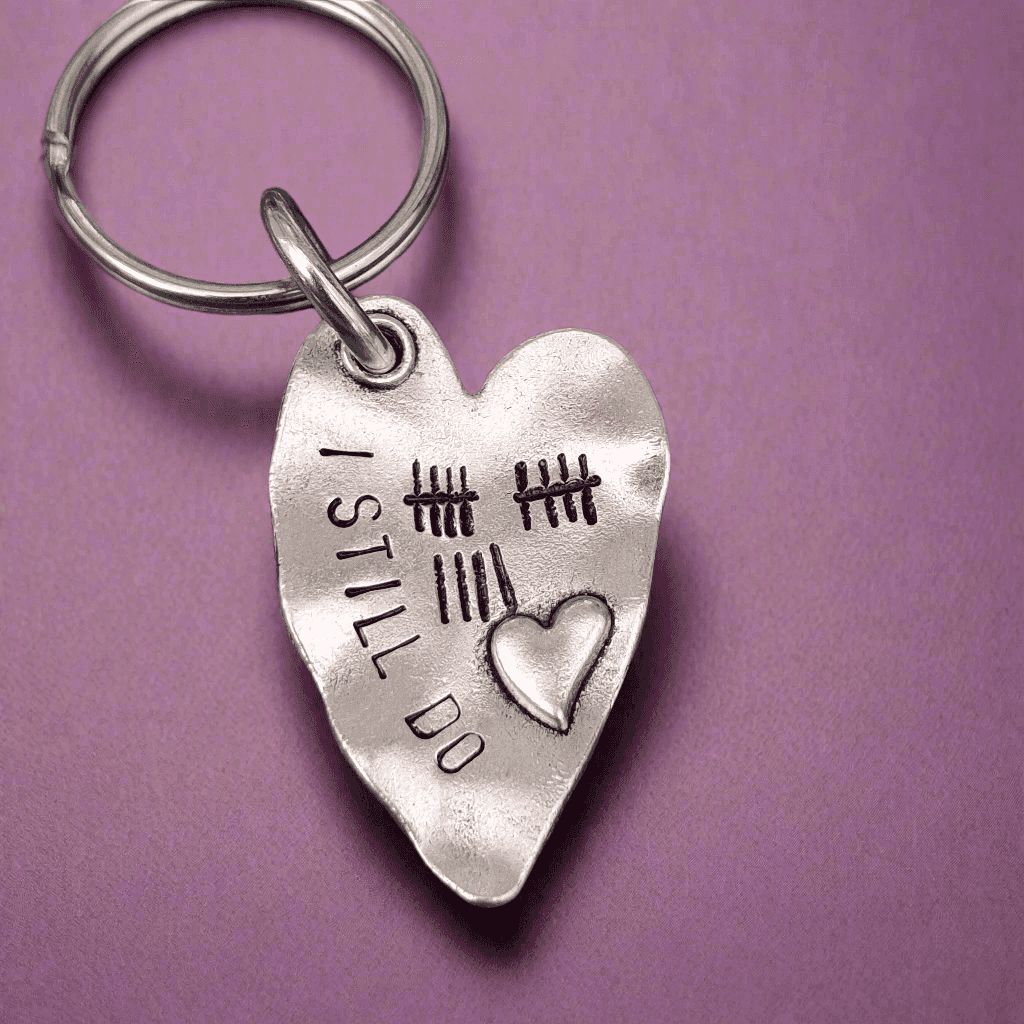14 Tally Mark Keyring Husband Wife Gifts 14th Anniversary 14 Years Love Heart Keychain I Still Do