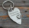 16 Years And Counting Heart Keyring 16th Anniversary Gifts Husband Wife Keychain