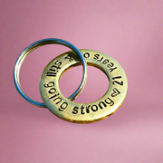 21 Years On And Still Going Strong 21st Wedding Anniversary Keyring  Husband Wife Gifts For Men Him BRASS Keychain