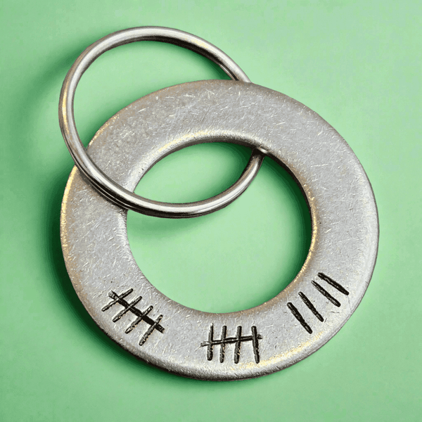 Tally Mark 14 Years 14th Anniversary Gifts For Men Her Personalised Gift Husband Wife Keychain
