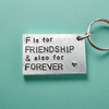 F Is For Friendship Cute Keyring Best Friend Gift Forever Personalised Christmas Keychain