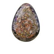 Wall Hanging Orgonite Egg Ovo Shield 5g Cloudbuster EMF Amethyst Selenite Shungite