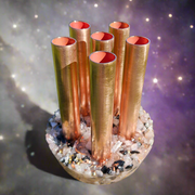 XL 6 Pipe Cloudbuster Rose Quartz Shungite Selenite Copper Orgonite