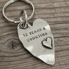12 Years And Counting Heart Keyring 12th Anniversary Gifts Husband Wife Keychain