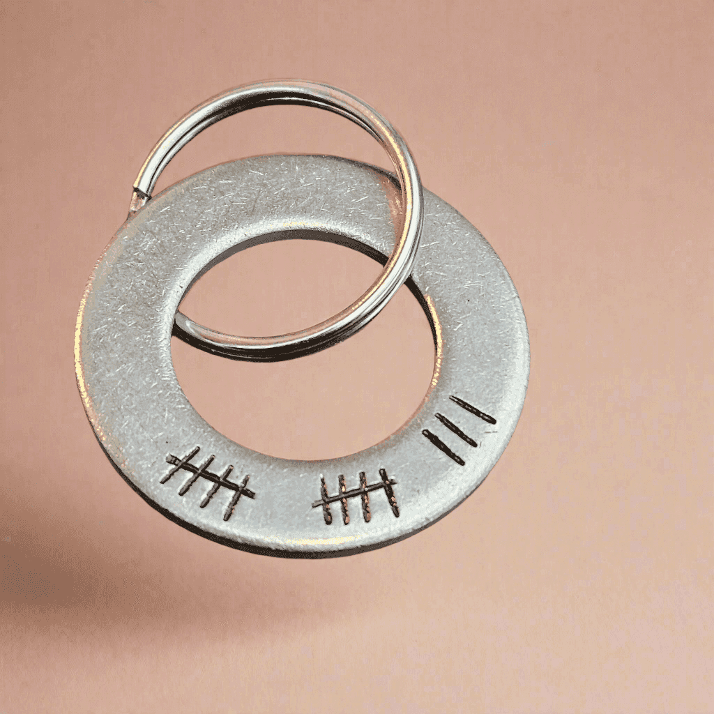 Tally Mark 13 Years 13th Anniversary Gifts For Men Her Personalised Gift Husband Wife Keychain
