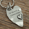 13 Years And Counting Heart Keyring 13th Anniversary Gifts Husband Wife Keychain