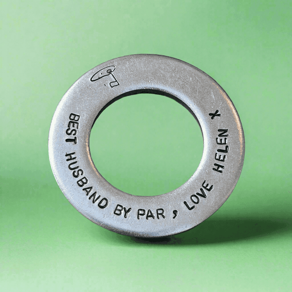 Personalised Best Husband By Par Steel Golf Ball Marker Anniversary Gifts Accessories 11th