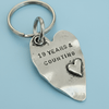 19 Years And Counting Heart Keyring 19th Anniversary Gifts Husband Wife Keychain