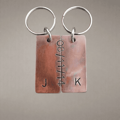 Bronze Keychain Bronze Anniversary Gift Husband Wife Keychain Keyri