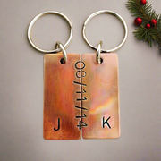 Christmas Gifts For Him Her Husband Wife PERSONALISED Keychain Keyring Set Couple