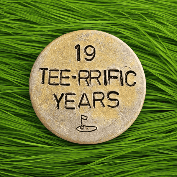 19 Years 19th Bronze Anniversary Golf Ball Marker Gifts For Husband
