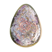 Wall Hanging Orgonite Egg Ovo Shield 5g Cloudbuster EMF Amethyst Selenite Shungite