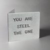 Steel The One Metal Hand Stamped 11th Wedding Anniversary Card