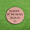 Father Of The Bride Personalised Copper Golf Ball Marker Gifts Dad Wedding Day