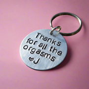 Thanks For All The Orgasms Funny Keyring Keychain Birthday Gifts For Him Boyfriend Anniversary Girlfriend