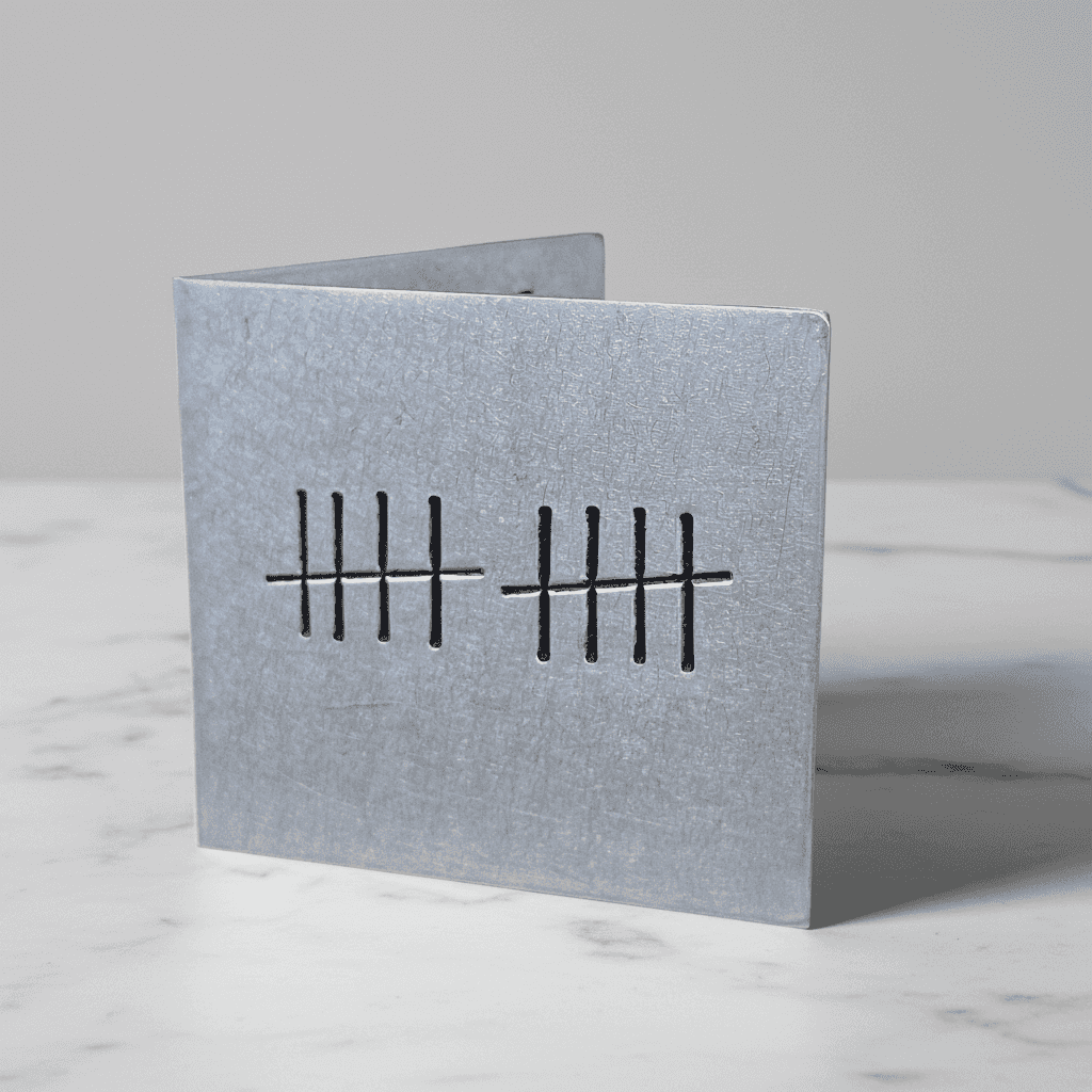 10th Anniversary 10 Years Tally Mark Personalised Card