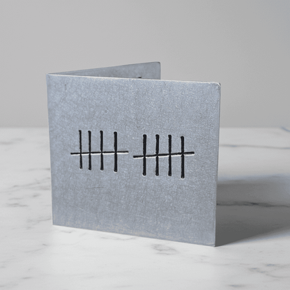 10th Anniversary 10 Years Tally Mark Personalised Card