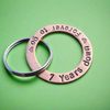 7 Years Down Forever To Go 7th Year Wedding Anniversary Gifts Personalised Copper Keychain Keyring