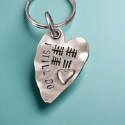 18 Tally Mark Keyring Husband Wife Gifts 18th Anniversary 18 Years Love Heart Keychain I Still Do