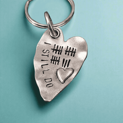 18 Tally Mark Keyring Husband Wife Gifts 18th Anniversary 18 Years Love Heart Keychain I Still Do