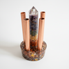 Rainbow Chakra Cloudbuster 5 Pipe Chembuster Orgonite Orgone