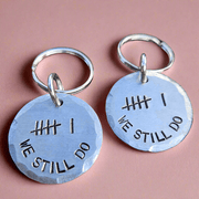 6 Tally Mark Keyring Gifts 6th Wedding Iron Anniversary Keychain We Still Do