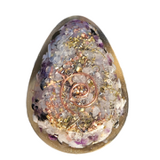 Wall Hanging Orgonite Egg Ovo Shield 5g Cloudbuster EMF Amethyst Selenite Shungite