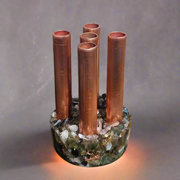 Camo Tower Cloudbuster 5 Pipe Chembuster Orgonite Labradorite Moonstone Shungite