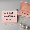 Our 1st Christmas Personalised Handcrafted Copper Christmas Card Xmas Gifts