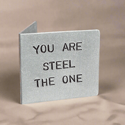 Steel The One Metal Hand Stamped 11th Wedding Anniversary Card