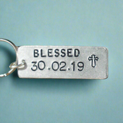 Blessed Personalised Baptism Gifts for Adults Keychain Special Day Christening