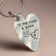 To The Moon & Back Keychain Personalised Gifts For Him Her Christmas Keyring