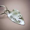 Personalised Heart Keyring Anniversary Gifts Husband Wife Keychain