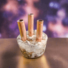 Mini Moonstone Quartz Cloudbuster 3 Pipe Orgone Generator 5g EMF Travel Size