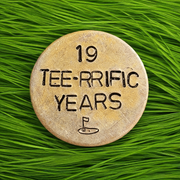 19 Tee-rrific Years 19th Bronze Anniversary Golf Ball Marker Gifts For Husband