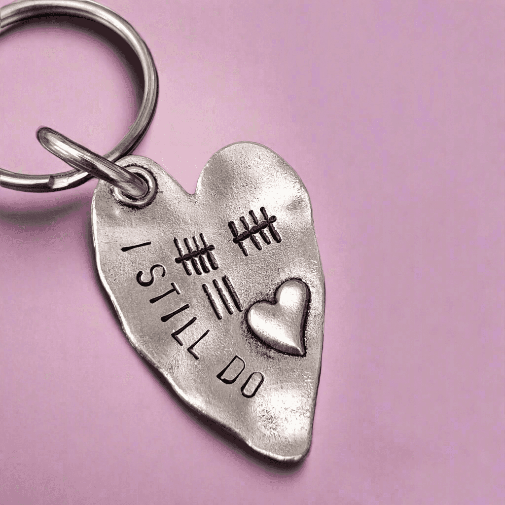  13 Tally Mark Keyring Husband Wife Gifts 13th Anniversary 13 Years Love Heart Keychain I Still Do