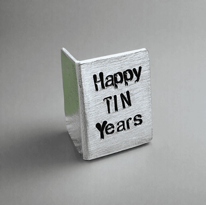 Happy Tin Years Personalised Miniature 10th Wedding Anniversary Card